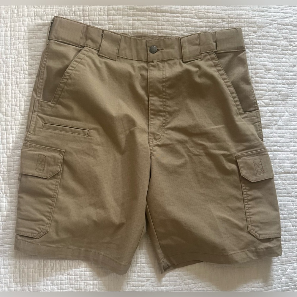 Dickies cargo utility shorts khaki tan pockets stretch waist 34 men’s